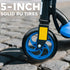 Foldable Electric Scooter, with LED Headlights, for Ages 7-14 Years, Blue