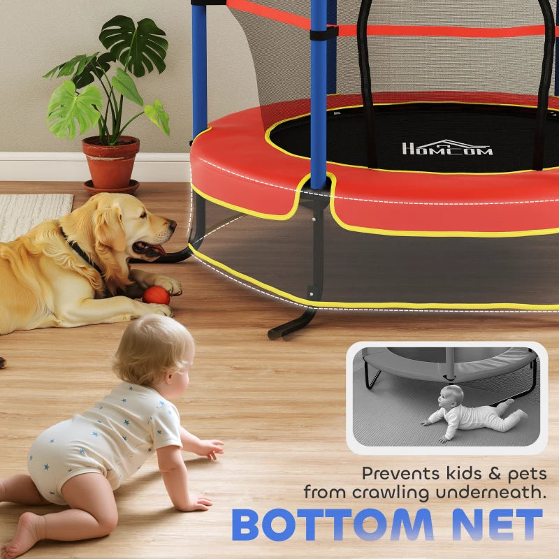 Kids Trampoline, with Safety Net, for Ages 3-10 Years