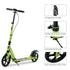 Kick Scooter, Folding 2 Wheel Scooter for 14+ Teens Adults, with Dual Brake System, Dual Suspension, 230mm Big Wheels, 3 Adjustable Handlebar, up to 100KG, Green