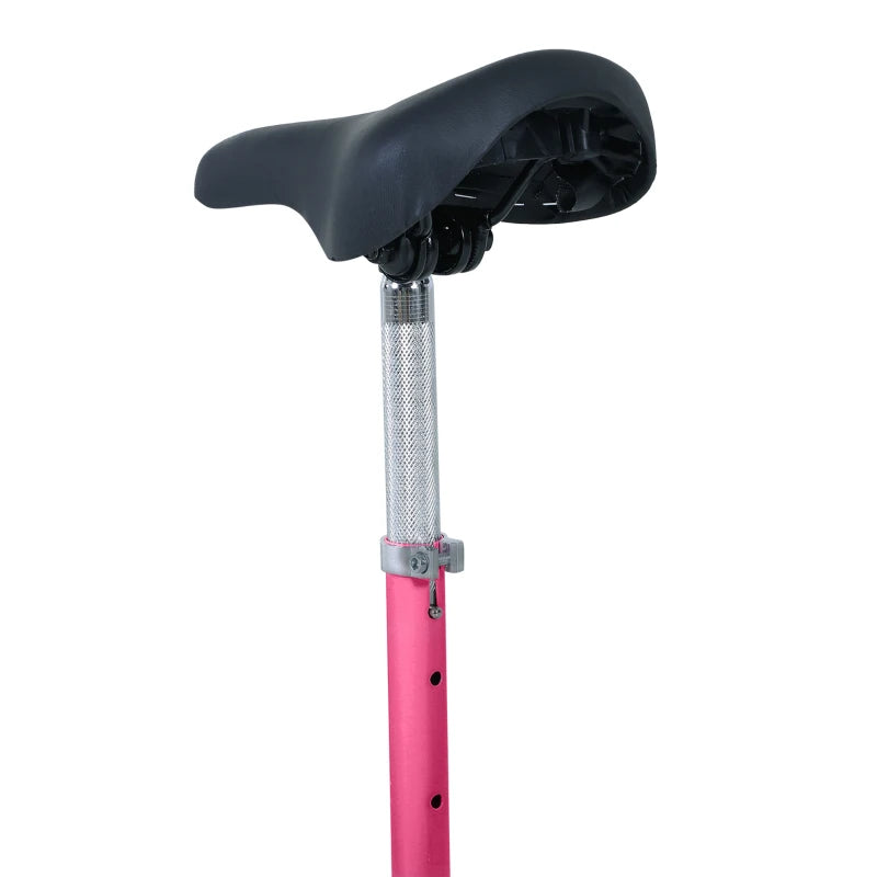 Foldable Powered Scooter with Adjustable Seat, Brake, Pink