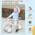 Kids Balance Bike for 1-3 Years Old with Adjustable Seat, Silent Wheels, White