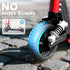 Folding Electric Scooter for Kids, with Dual Brakes, Front Suspension, LED Colourful Lights, Red