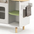 Toy Kitchen, Kids Play Kitchen, Role Playing Game with Phone, Ice Maker, Stove, Utensils, for 3-6 Years, White