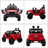 Kids Electric Ride On Car 12V Off Road Toy with Parental Remote Control 2 Motors Horn Lights Suspension Wheels for 3-6 Years Old Red