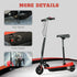Steel Ride on Powered Scooter, Folding E-Scooter with Warning Bell, 15km/h Maximum Speed, for 6-14 Years Old, Red