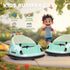 360° Rotation Kids Bumper Car, 12V Waltz Car with Remote Control, Dual Joystick, Music, Lights, Green