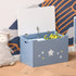 Kids Wooden Toy Box Children Storage Chest Organiser Side Handle Safety Hinge Play Room Furniture Blue