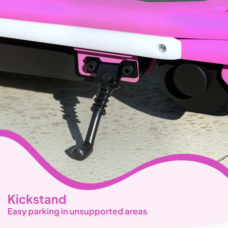 Electric Scooter for Kids 6-14 Years, with Colourful Lights, Purple