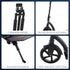 Foldable Kick Scooter with Double Shock Absorption and Big Wheels, Height Adjustable Aluminium Frame Big Wheel Scooter for 14+ Teens Adult - Black