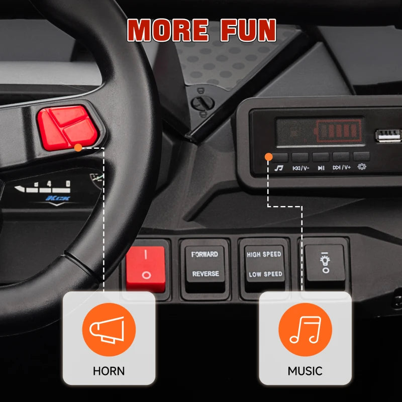 2 Seater 24V 7AH Ride on Truck, Battery Powered Electric Ride On Car w/ Remote, Suspension, 3 Speeds, Pink
