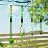 Obstacle course for Kids, with 10-Piece Slackline Kit with Monkey Bars, Gym Rings, Rope Ladder, Nest Swing, Hanging Tray