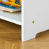 3 Pcs Kids Table & Chairs Set Mini Seating Furniture Home Playroom Bedroom Dining Room w/ Storage Drawers Safe Corners for 2-4 Years old White
