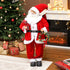 Singing and Dancing Santa Claus with Gift and Wreath