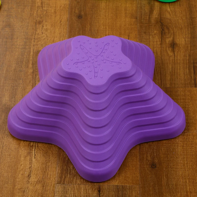 Kids Stepping Stones, 11 Pieces Balance River Stones for Obstacle Course, Stackable Non-Slip Starfish Shape, Sensory Play for Indoors, Outdoors
