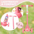 Kids 3 Wheel Scooter for 2-6 Years Old w/ Adjustable Height, LED Light, TPE Handlebar, Pink