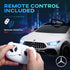 Mercedes-Benz AMG CLA 45 Licensed 12V Kids Electric Car Ride on Car w/ Remote, Suspension Lights Music Horn - White