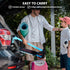 Folding Electric Scooter for Kids, with Dual Brakes, Front Suspension, LED Colourful Lights, Blue