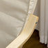 Wooden Armchair, Upholstered Linen Lounge Chair with Adjustable Footrest & Removable Cushion, Poang Chair for Living Room, Cream White