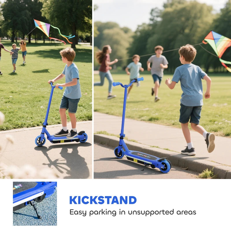 Electric Scooter for Kids 6-14 Years, with Colourful Lights, Blue