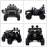 Kids Electric Ride On Car 12V Off Road Toy with Parental Remote Control 2 Motors Horn Lights Suspension Wheels for 3-6 Years Old Black