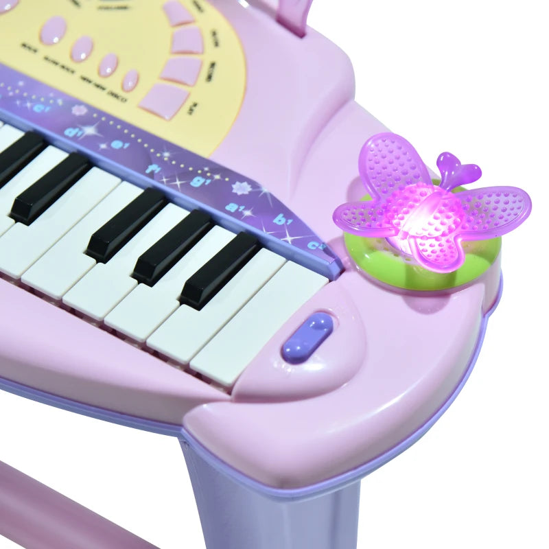 32 Keys Kids Mini Electronic Keyboard Musical Instrument Educational Game Toy Children Grand Piano Stool Microphone