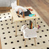 3-Piece Kids Table and Chairs Set with Convertible Desk and Storage Grid, Kids Activity Table for Nursery, Playroom