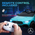 Mercedes-Benz AMG CLA 45 Licensed 12V Kids Electric Car Ride on Car w/ Remote, Suspension Lights Music Horn - Light Blue