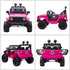 Kids Electric Ride On Car 12V Off Road Toy with Parental Remote Control 2 Motors Horn Lights Suspension Wheels for 3-6 Years Old Pink