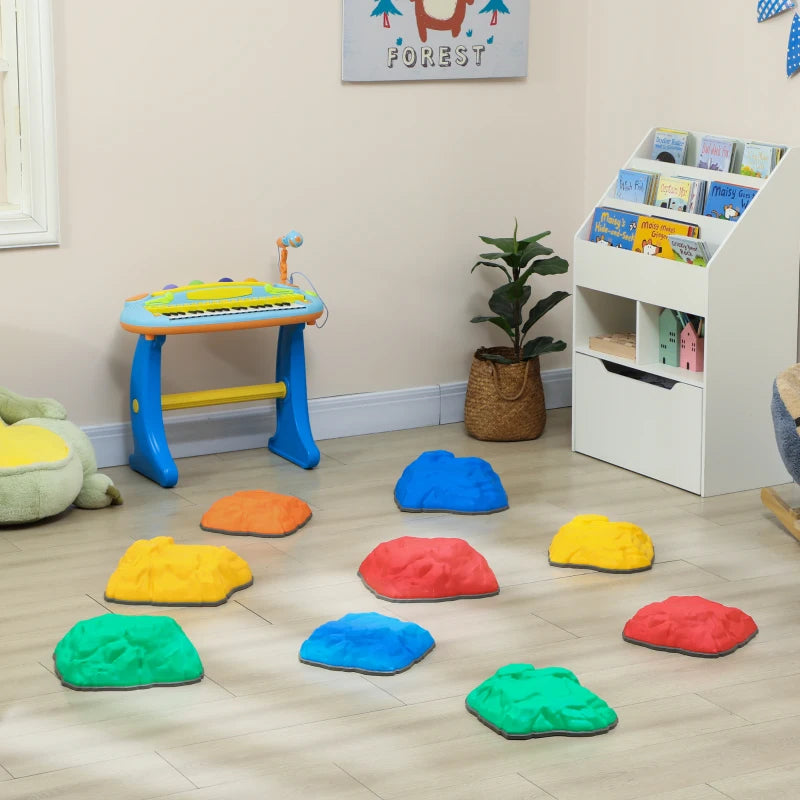 Balance Stepping Stones for Kids with Non-Slip Bottom, Indoor Outdoor Obstacle Course for Ages 3-8 Years, Multicoloured