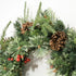 60" Cone and Berry Christmas Wreath, with LED Lights
