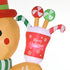 7.5ft Christmas Inflatable Gingerbread Man with Candy Cane and LED Lights, Blow-Up Outdoor LED Garden Display for Lawn, Party