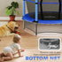 4.6FT/55" Kids Trampoline with Safety Enclosure, Outdoor Indoor Use, for Ages 3-10 Years, Blue