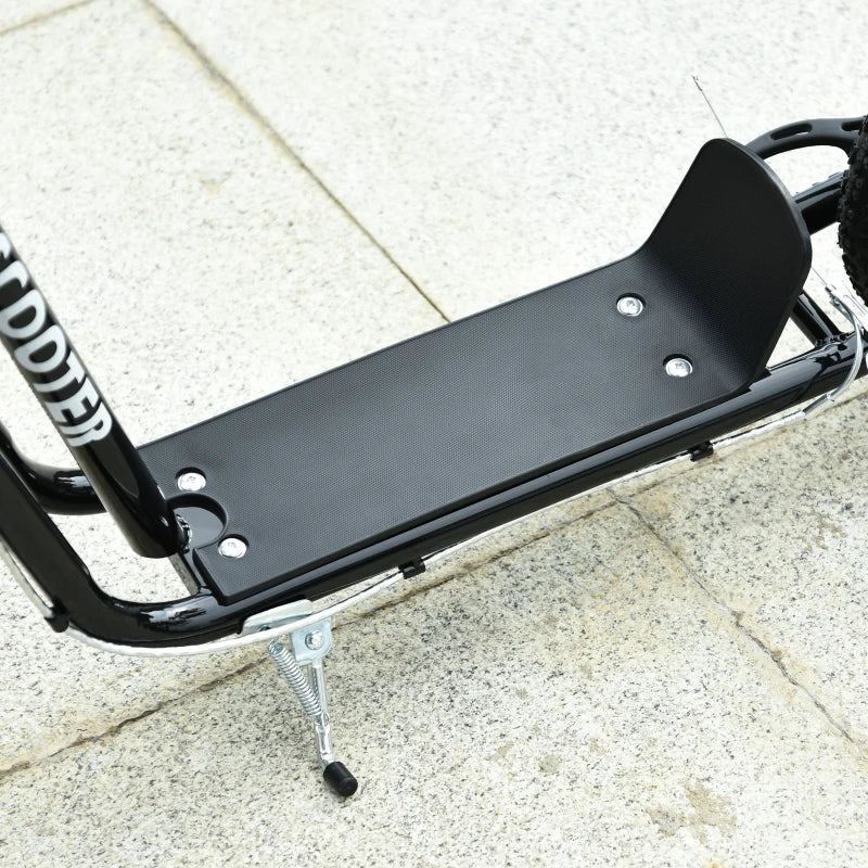 Teen Kick Scooter with Adjustable Handlebar, Inflatable Wheels, Two Brakes, Black