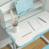 Height Adjustable Kids Study Table and Chair Set, with Drawer, Storage Shelf, 80 x 54.5 x 104 cm, Blue