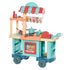 50 Pcs Kids Kitchen Play set Fast Food Trolley Cart Pretend Playset Toys with Play Food Cashier Register Accessories Gift for Boys Girls Age 3-6