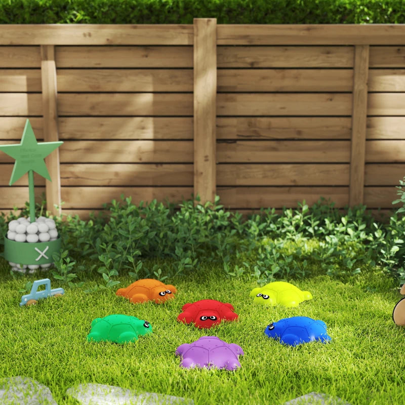 6-Piece Balance Stepping Stones with Non-Slip Edge, Indoor Outdoor Obstacle Courses for Ages 3-8 Years, Multicoloured