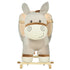 Kids Rocking Horse, Children Plush Ride On Donkey Animal Rocker w/ Sound, Wood Base Seat, Safety Belt, Baby Toy Rocker for Toddler 18 - 36 Months, Grey
