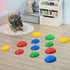 Eight-Piece Kids Stepping Stones, with Non-Slip Mats, Balance River Stones