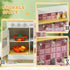 Kids Play Kitchen, Pretend Play Kitchen with Realistic Oven, Stove, Sink, Kitchen, Accessories, White