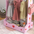 Kids Clothes Rail with Two Shelves, for 3-8 Years, Pink