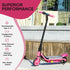 Electric Scooter for Kids Aged 6-14 Years, with Colourful Lights, Pink