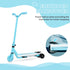 Electric Scooter for Kids Aged 4-7 Years, with Flashing LED Lights, Rear Auxiliary Wheels, Blue