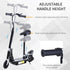 Foldable Powered Scooter with Adjustable Seat, Brake, Black