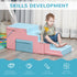 2-piece Soft Play Set, Baby Foam Climber Block for Toddler 1-3 Years, Pink Blue