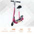 Foldable Powered Scooter with Adjustable Seat, Brake, Pink