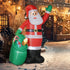 9ft/275 cm Christmas Inflatable Santa with Bear Sack, Giant Christmas Blow Up Decoration with Built-in LED Lights for Garden, Indoor Outdoor Home Decor