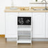 2 in 1 Kids Kitchen Step Stool with Safety Rail Toddler Steps with Chalkboard for Kitchen Bathroom, White