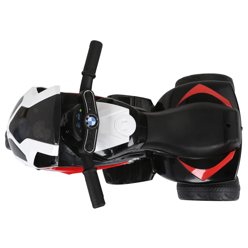 Electric Motorbike for Kids Ride on BMW Motorbike W/Headlights and Music, 6 V-Red