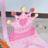 3 Pcs Kids and Table Chair Set Princess & Crown Theme Home Furniture Pretty Gift 2-4 Years Pink