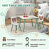 Kids and Table Chairs, Children Desk with Two Chairs, Toddler Furniture Set, for Ages 3-6 Years - Green